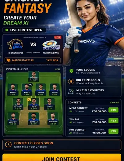 Come (Come App) fantasy cricket & matchday visual 3